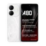 itel A80 | 120Hz Refresh Rate|Punch Hole Display|50MP Super HDR Cam| IP54 Dust & Splash Resistant | 3 Year Fluency | Ring Light Notification | 8GB RAM, 128GB ROM | Glacier White