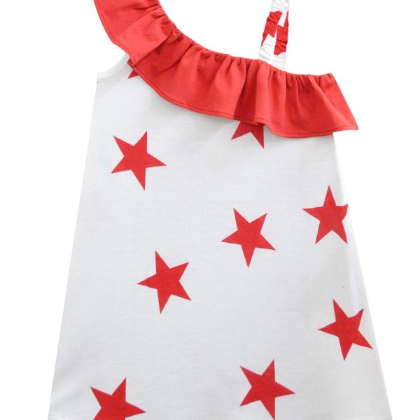 A.T.U.N. (ALL THINGS UBER NICE) Girls Cotton A-Line Multi Striped Mini Dress