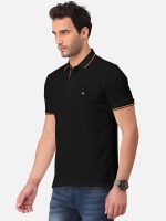 BULLMER Men's Solid Half Sleeve Cotton Blended Polo Tshirts - Image 4