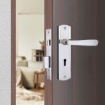 Godrej Mortise Door Lock Handle Set | 175mm ELC 06 | 6-Lever Locking Mechanism | Suitable for Doors (Satin Steel Finish) | 1 Years Warranty