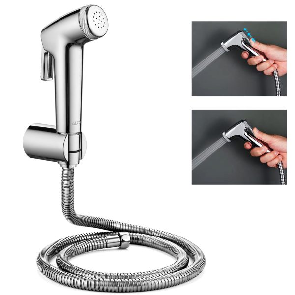 ALTON SHR20120 ABS Health Faucet with 1.25 Meter Hose Pipe and Wall Hook, Chrome Finish