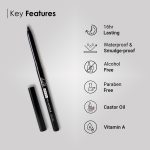 Iba Festa HD Intense Kajal Extra Jet Black 0.35g | 16 Hr Long Stay | Smudge Proof & Waterproof Eye Makeup | Matte Finish | Vegan & Cruelty-free - Image 4