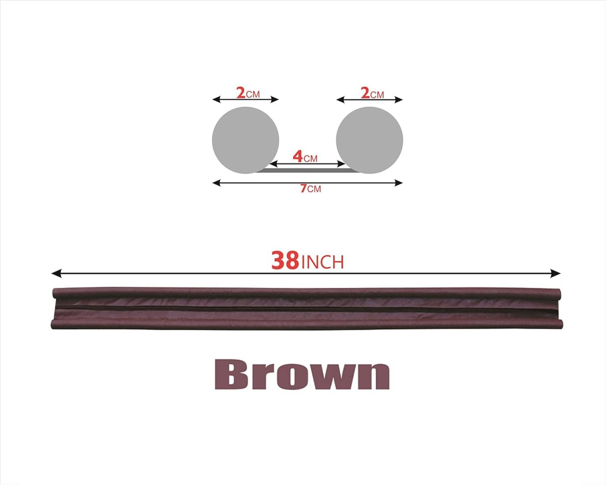 GLUN® Door Bottom Sealing Guard for Home, Office, Hotel Reduce Noise, Insects, Wind Dust Weather from Outside Brown in Color Pack of 3 - Image 7