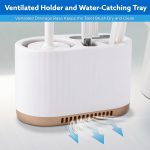 Vasukie Silicone Toilet Brush and Holder Set, with a Extra Crevice Cleaning Brush Deep Cleaning Toilet Bowl Brush for Bathroom Toilet Brushes for Bathroom Wall Mounted Water Drop (4IN1 White) - Image 7