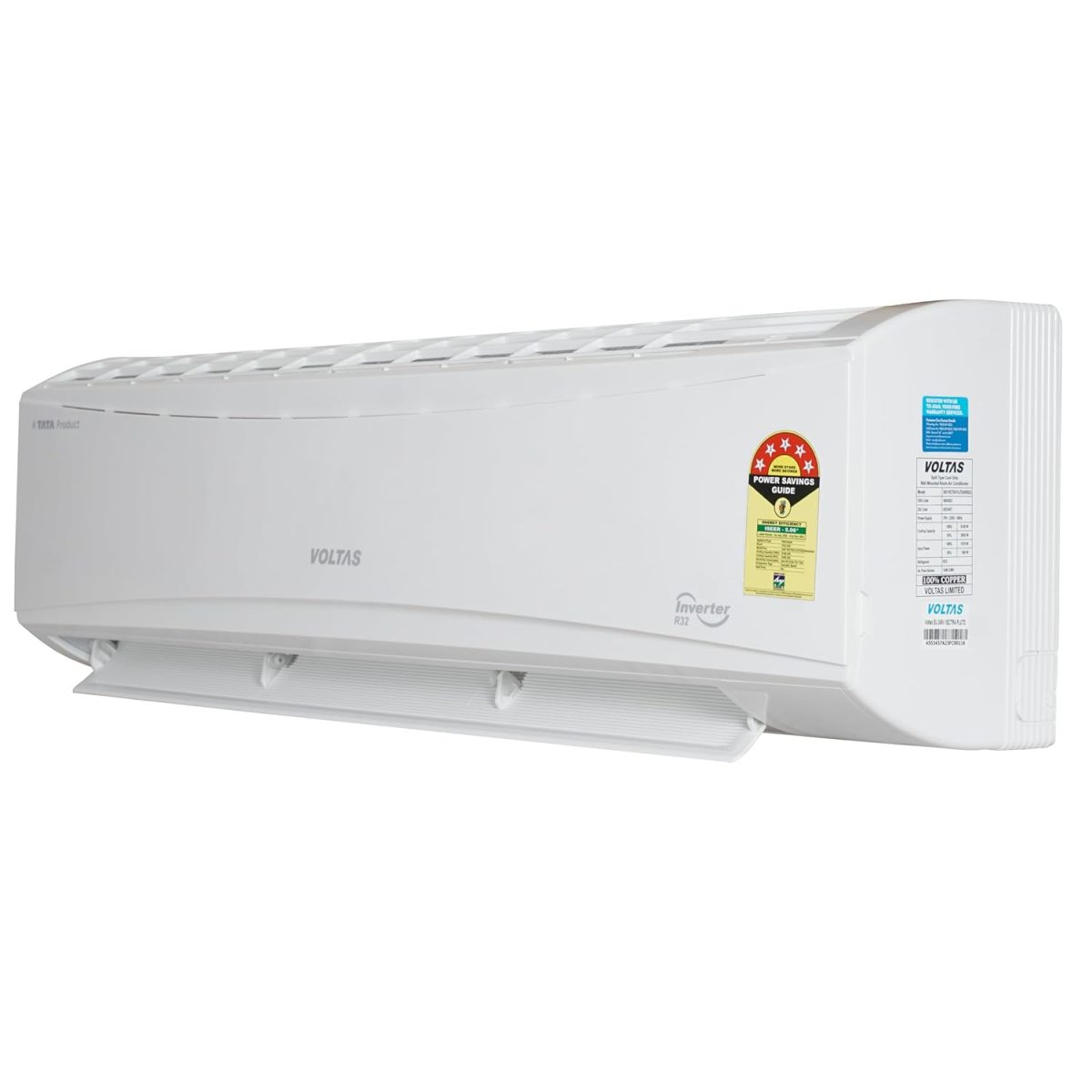 Voltas 2 Ton 5 Star, Inverter Split AC(Copper,4-in-1 Adjustable Mode, Anti-dust Filter, 2023 Model, 245V Vectra Pluto, White) - Image 4
