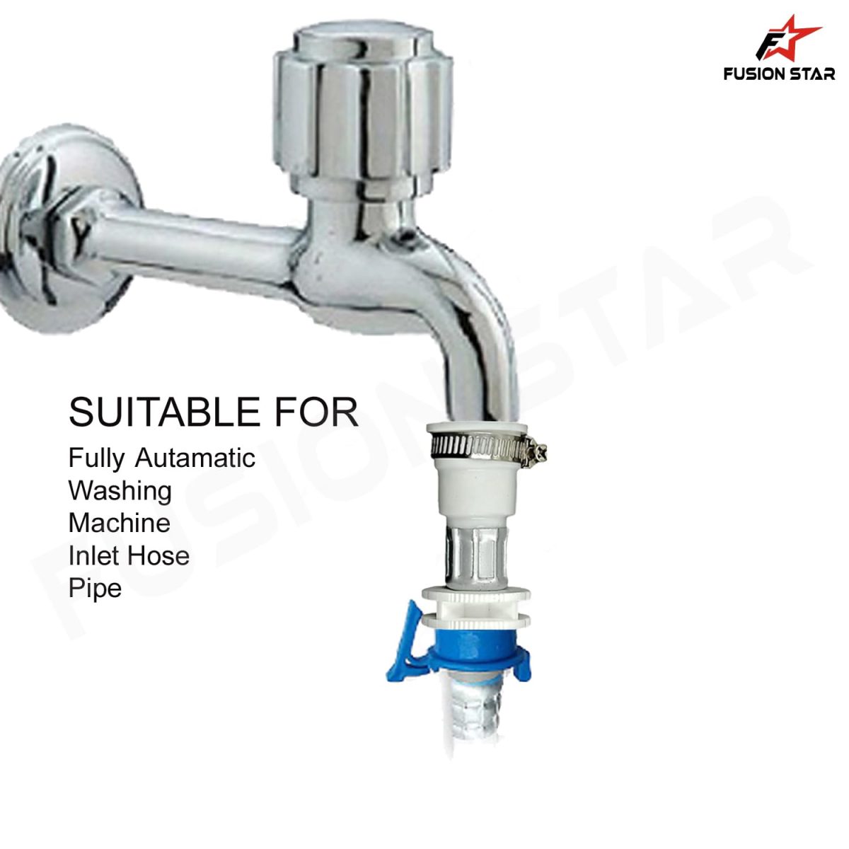 FUSION STAR Tap Adapter/Connector Fully Automatic Washing Machine & Dishwasher Water Inlet Pipe Easy Install (Pack of 1) - Image 3