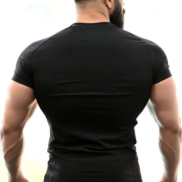 Round Neck Half Sleeves Gym Workout Solid Sports and Gym T-Shirt for Men
