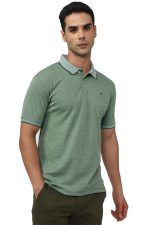 Peter England Men's Premium Branded Regular Fit Half Sleeve Polo T-Shirt | Cotton Rich | Birds Eye Interlock Weave| No Pocket