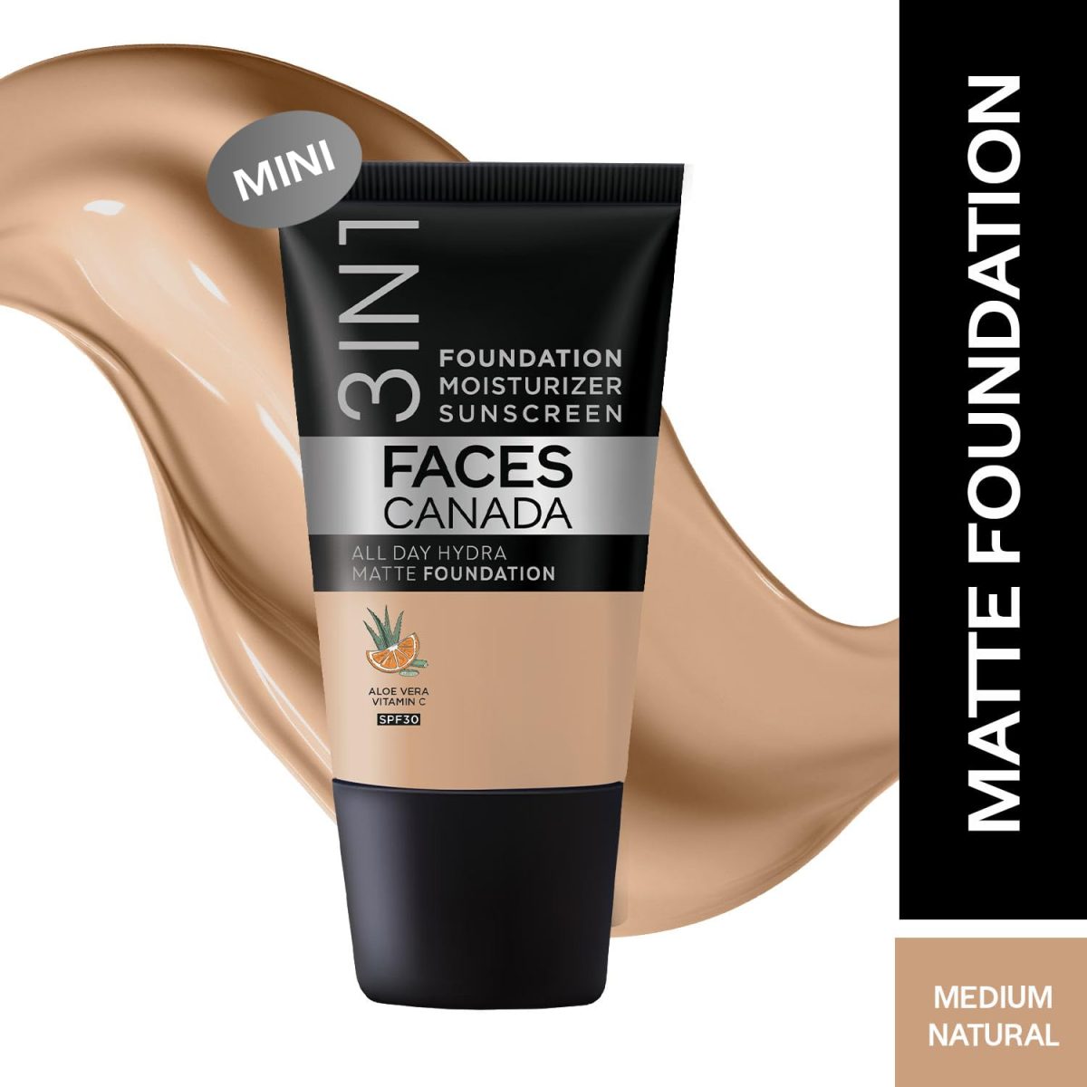 FACESCANADA Celeb Glow Kit | Silver Strobe Cream (30ml) + Medium Natural All Day Hydra Matte Mini Foundation (18ml) | Makeup Kit For Women (Combo Pack of 2) - Image 3
