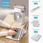 TEKCOOL Mini Cooler for Room Cooling AC Portable Mini Fan Artic Cooler with 7 Colors LED Light, 1/2/3 H Timer, 3 Wind Speeds and 3 Spray Modes for Office,Home,Dorm,Travel1, - Image 2