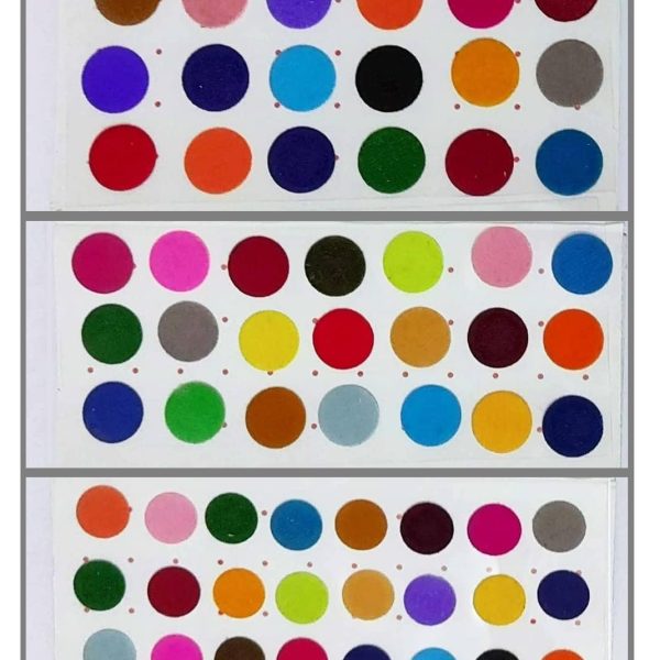 DeLegarde Velvet Plain Big Size Bindi for Women (Multicolor)