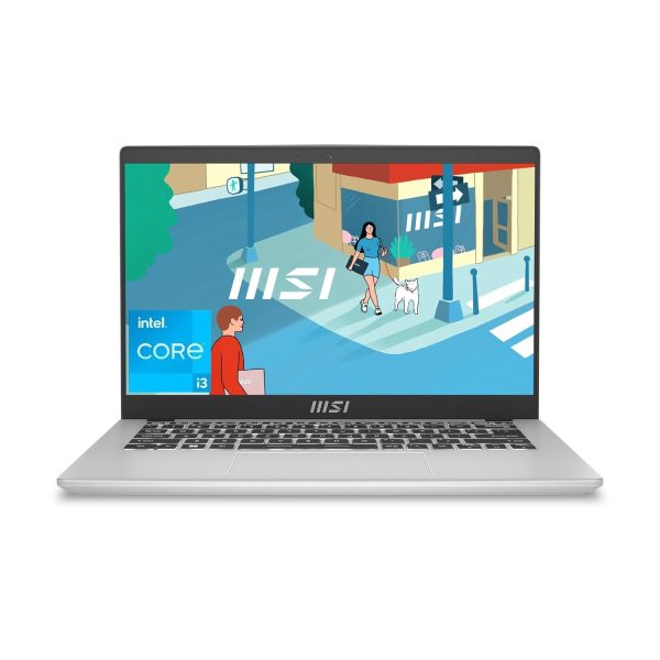 MSI Modern 14, Intel 13th Gen. i3-1315U, 36CM FHD 60Hz Laptop (8GB/512GB NVMe SSD/Windows 11 Home/Intel UHD Graphics/Urban Silver/1.4Kg), C13M-438IN