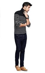 fanideaz Branded Mens Cotton Stripe Polo Full Sleeve T-Shirt - Image 3