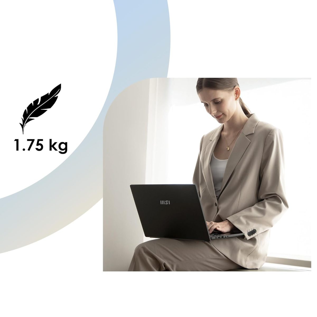 MSI Modern 15, AMD 7th Gen. Ryzen 5-7530U, 40CM FHD 60Hz Laptop(16GB/512GB NVMe SSD/Windows 11 Home/MSO 2021/AMD Radeon Graphics/Classic Black/1.7Kg), B7M-427IN - Image 3