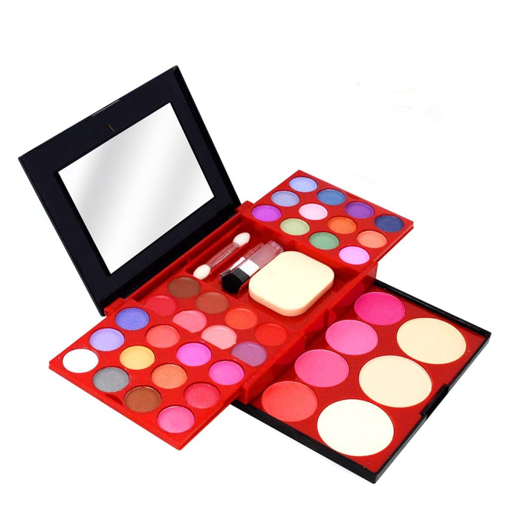 Ads Makeup-Kit Laptop With 24 Color Eye Shadow, Blusher, Compact Etc- A8199 - Multi-Coloured 50G Glossy Finish