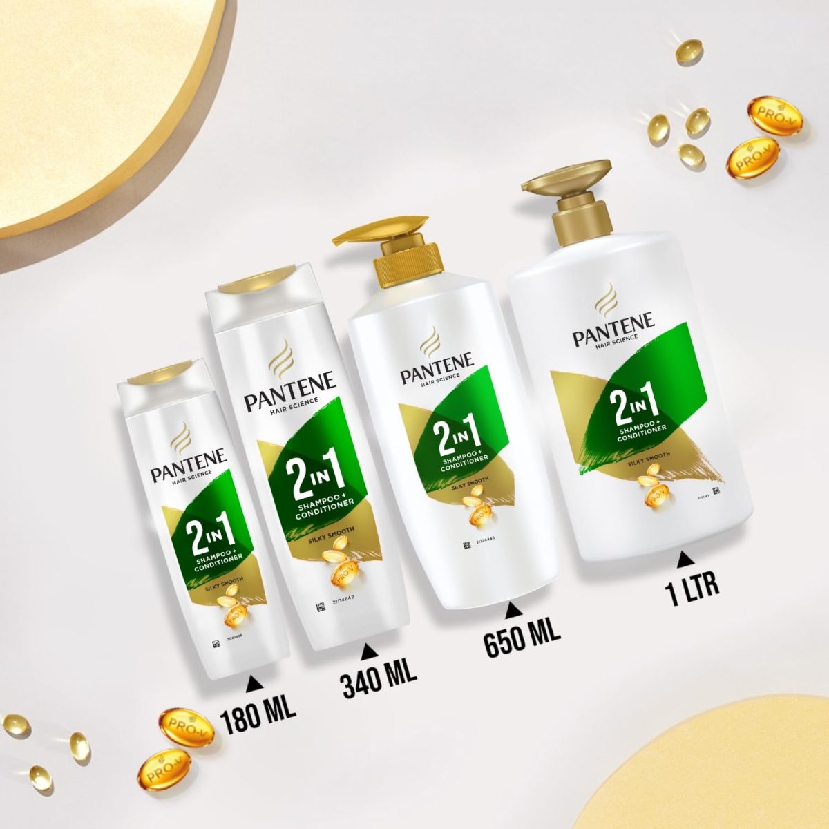 Pantene Advanced Hairfall Solution, 2in1 Anti-Hairfall Silky Smooth Shampoo & Conditioner for Women, 1L - Image 6