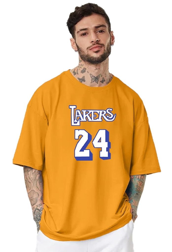 LEOTUDE Men's Cotton Oversized Fit T-Shirt