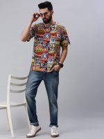RodZen Men's Cotton Round Neck Half Sleeve Oversized Printed T-Shirt - Image 6