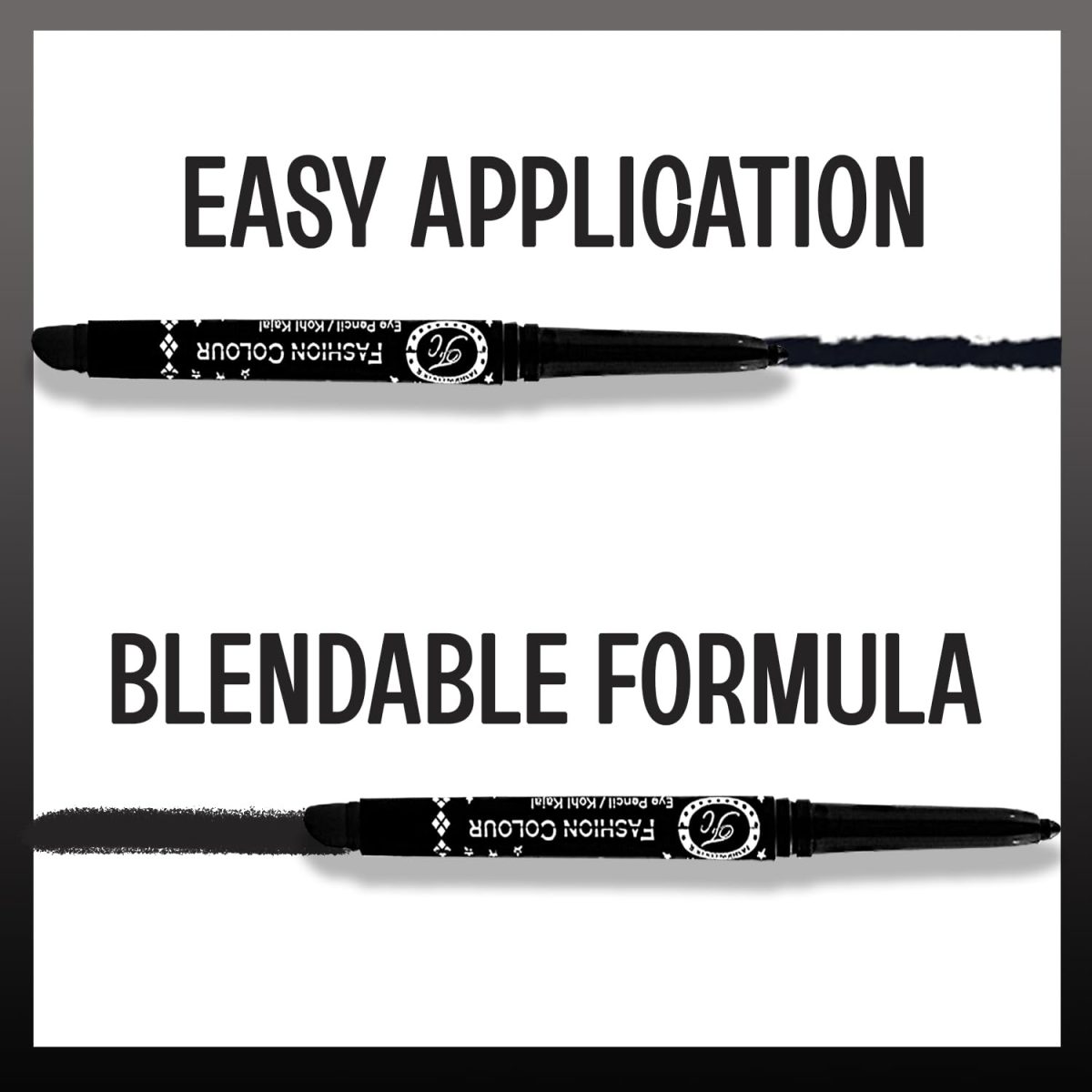 FASHION COLOUR Intense Black Kajal With Smudger | 12 Hr Long Stay | Waterproof & Smudgeproof | One Swipe Smooth Application | 3-In-1 Kajal+Eyeliner+Smokey Eyeshadow | Matte - Image 7