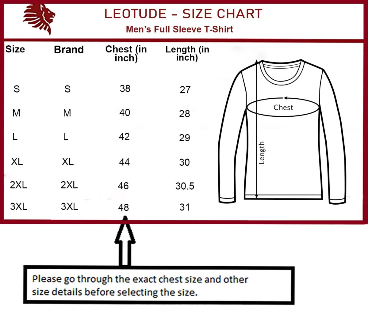 LEOTUDE Regular Fit Cottonblend Full Sleeve Printed Men's T-Shirt (Color Maroon) - Image 5
