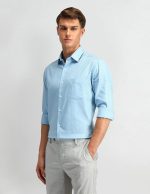 Arrow Men's Solid Full Sleeve Slim Fit Cutaway Collar Cotton Formal Shirt - Image 8