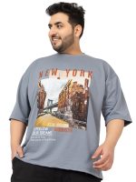 CHKOKKO Men's Plussize Oversized Half Sleeves T-Shirt