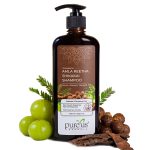 Pureus Herbals Shreekesha Amla Reetha Shikakai Sulphate & Parabene Free Shampoo for Thick & Strong Hair, Damage Control, Hair Growth & Hair Fall | Herbal Hair Cleanser & Pure Natural Ingredients for Women & Men (400 ml)