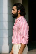 Uiriuy Men's Solid Linen Cotton Shirt | Casual | Plain | Full Sleeve | Summer-Regular Fit| Men Stylish Shirt | Everyday Formal Wear | Casual Full Sleeve - Image 4