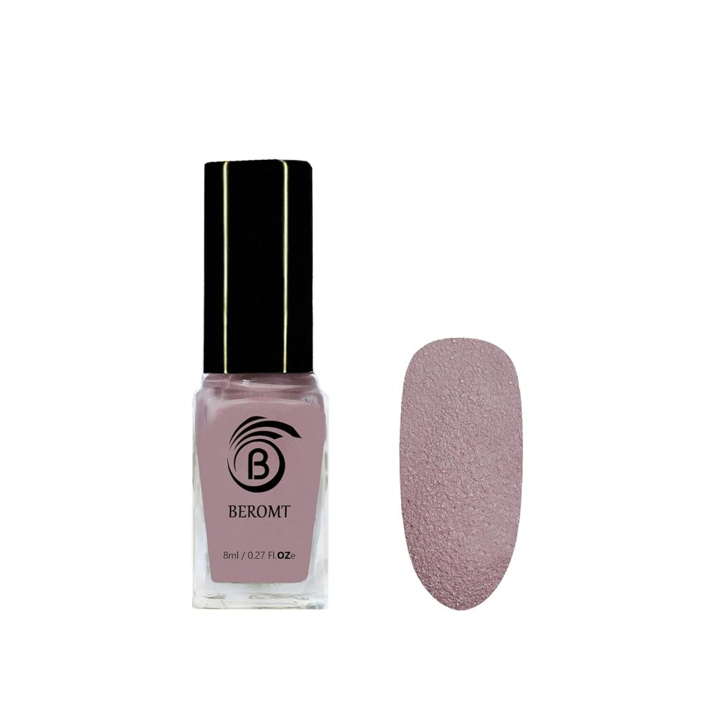 Beromt Sugar Candy Nude Matte Sugar Crush Nail Polish, Vegan, Cruelty-free, Non-Toxic, Safe Fast Dry, Nail Art, Crushed Texture effect, Best Sugar Texture Nail Polish, 8ml-615
