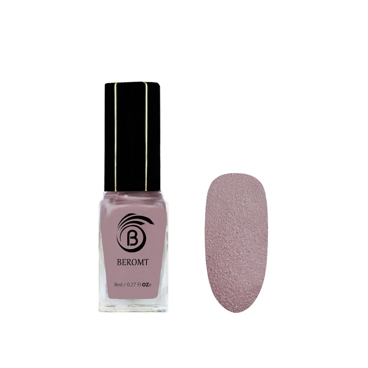Beromt Sugar Candy Nude Matte Sugar Crush Nail Polish, Vegan, Cruelty-free, Non-Toxic, Safe Fast Dry, Nail Art, Crushed Texture effect, Best Sugar Texture Nail Polish, 8ml-615