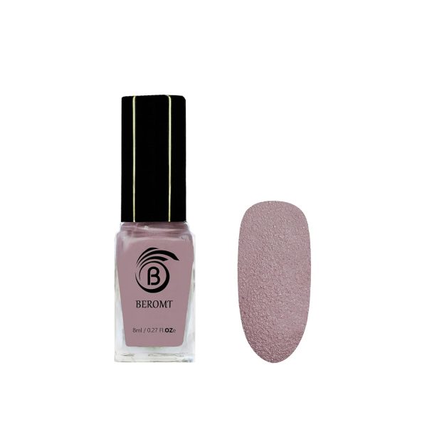 Beromt Sugar Candy Nude Matte Sugar Crush Nail Polish, Vegan, Cruelty-free, Non-Toxic, Safe Fast Dry, Nail Art, Crushed Texture effect, Best Sugar Texture Nail Polish, 8ml-615