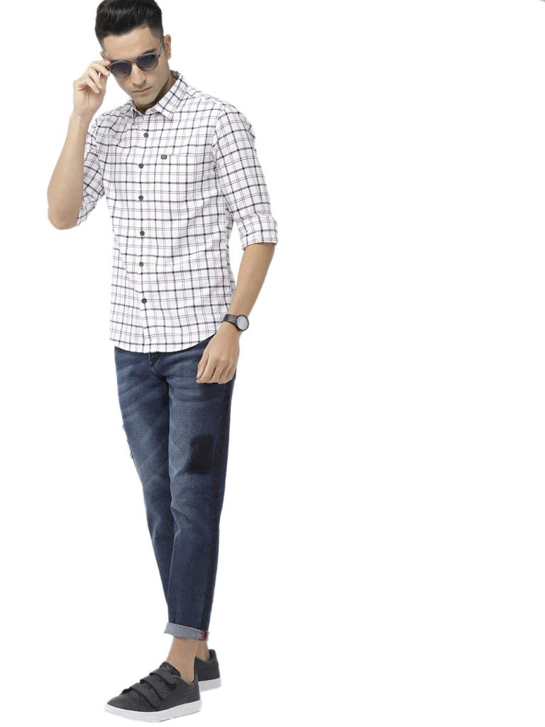 The Indian Garage Co Men's Cotton Slim Fit Shirt