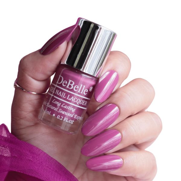 DeBelle Gel Nail Polish Magnetic Maya (Majenta Pink Nail Paint), 6ml | Non UV - Gel Finish | Seaweed Enriched Formula | Long Lasting Nail Paint | Cruelty & Toxic | Creme.