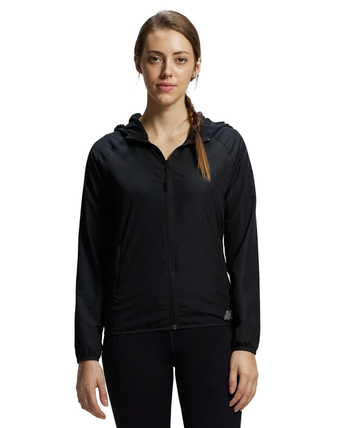 Jockey MW50 Women's Microfiber Fabric Relaxed Fit Raglan Styled Water Resistant Hoodie Jacket with Stay Dry Treatment