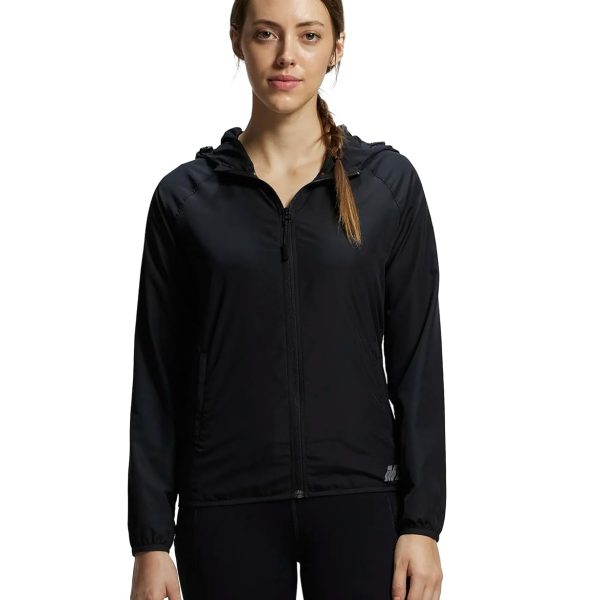 Jockey MW50 Women's Microfiber Fabric Relaxed Fit Raglan Styled Water Resistant Hoodie Jacket with Stay Dry Treatment