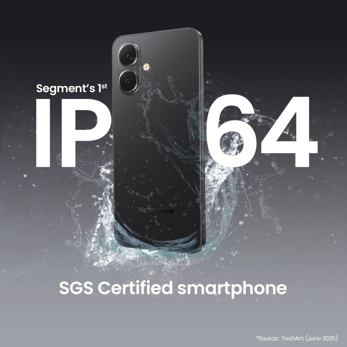 Spark GO 2 ( Ink Black , 4GB+64GB ) | Segment 1st IP64 SGS Certified | Segment's 1st AI with Indian Languages | Segment's 1st No Network Communications* | 120Hz Punch Hole Display | 5000mAh Battery - Image 4