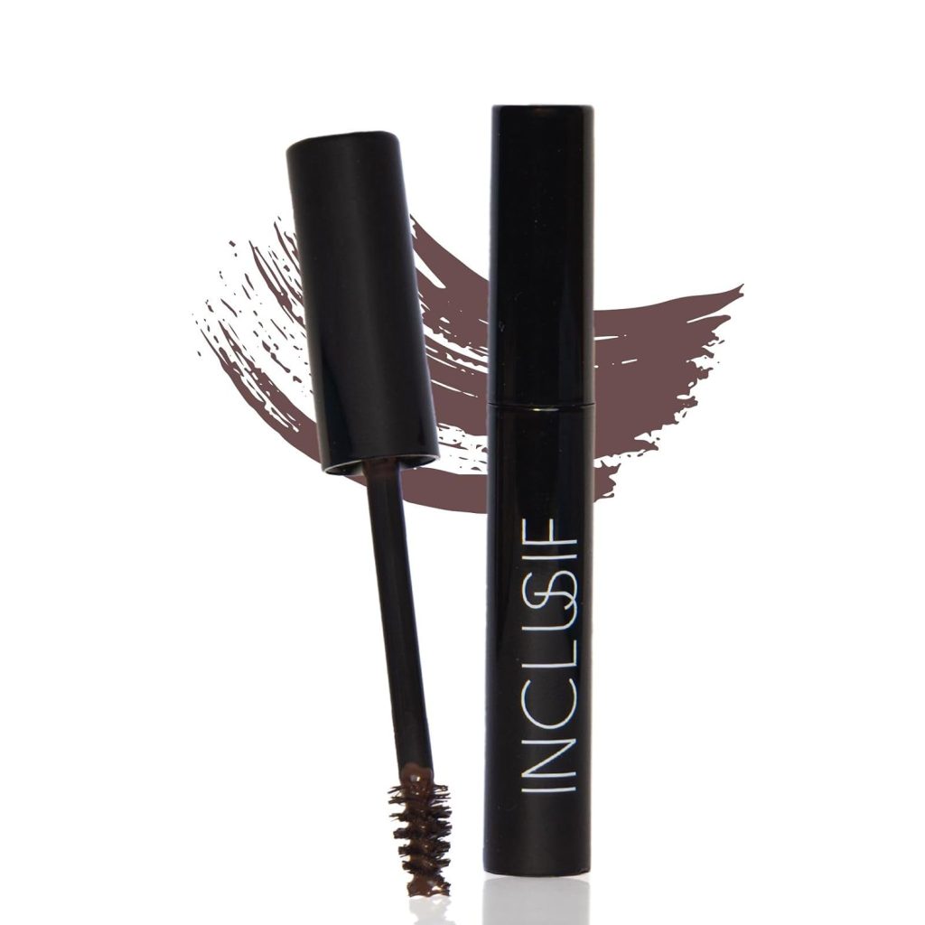INCLUSIF Eyebrow Color Shaper Gel Dark Brown 5ml | Waterproof & Smudge-Proof Eyebrow Color Dye Tint for Women & Men | Volumizing & Easy to Apply | Eyebrow Coloring for White & Grey Hair | Eyebrow Gel Brown Waterproof | Eyebrow Pencil Brush Filler | Eyebrows Tint Color