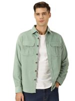 Thomas Scott Men's | Premium Corduroy | Slim Fit | Long Sleeve | Double Pocket | Spread Collar |Casual Shirt for Men.