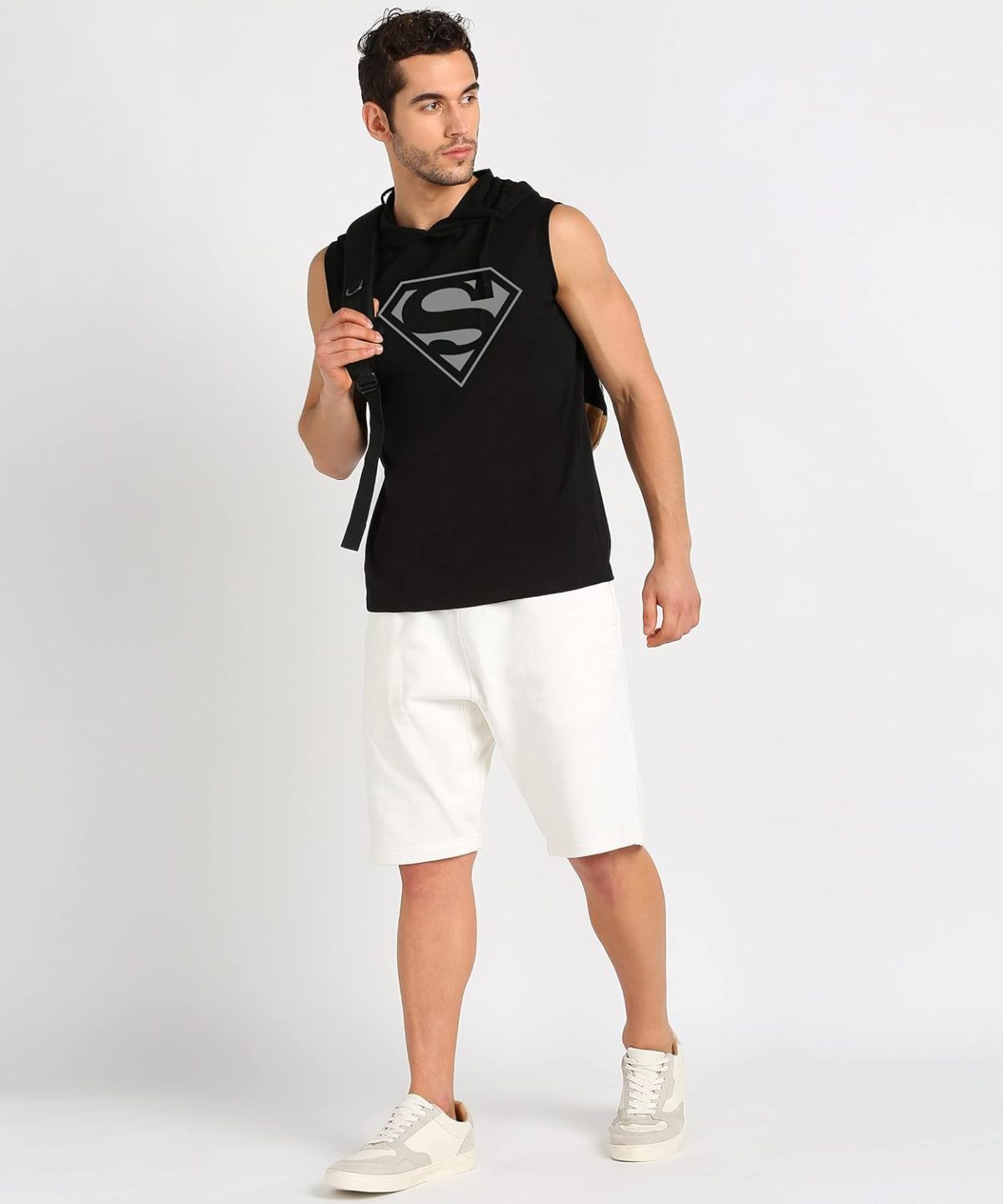 Rock Paper Scissors Printed Workout Hoodie Mens Vest Super Gym Vest - Image 3