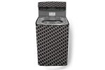 Stylista Washing Machine Cover Compatible for LG 11.0 Kg Inverter Fully-Automatic Top Loading THD11STB Argyle Pattern Grey