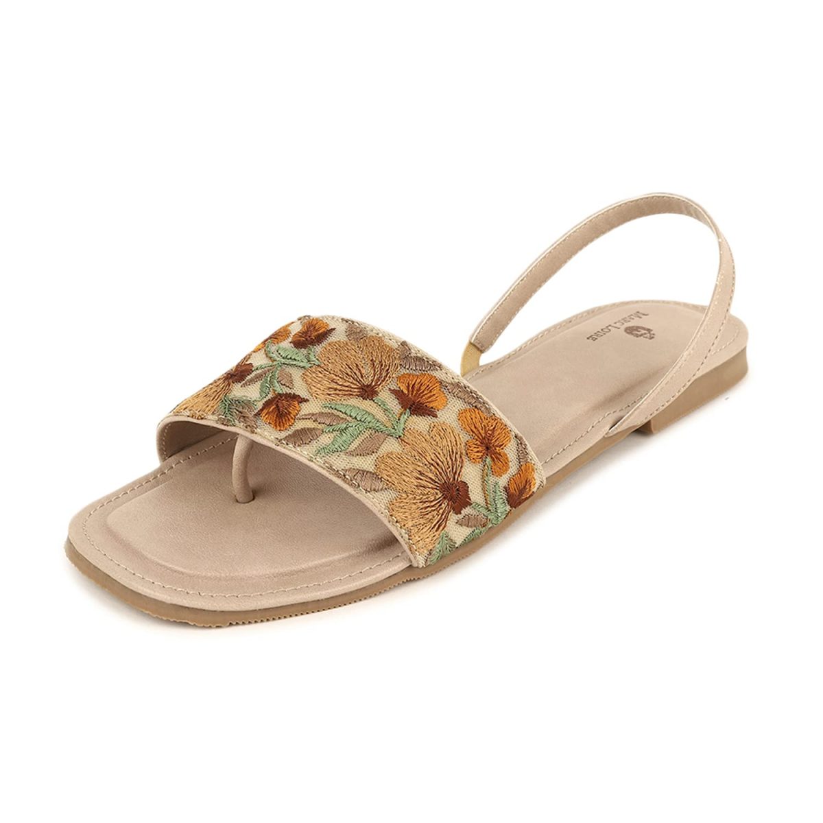 Marc Loire Women's Pair of Embroidered & Embellished Flat Fashion Sandals - Image 4