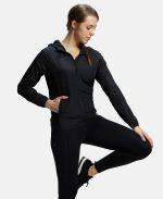 Jockey MW50 Women's Microfiber Fabric Relaxed Fit Raglan Styled Water Resistant Hoodie Jacket with Stay Dry Treatment - Image 6