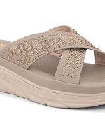 XE Looks Comfortable Women's Doctor Slippers – Orthopedic Sandals with Embellished Cross Straps and Cushioned Footbed for Girls & Womens - Image 9