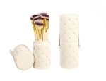 MACPLUS Soft Bristles Makeup Brushes - Brown, Pack of 12