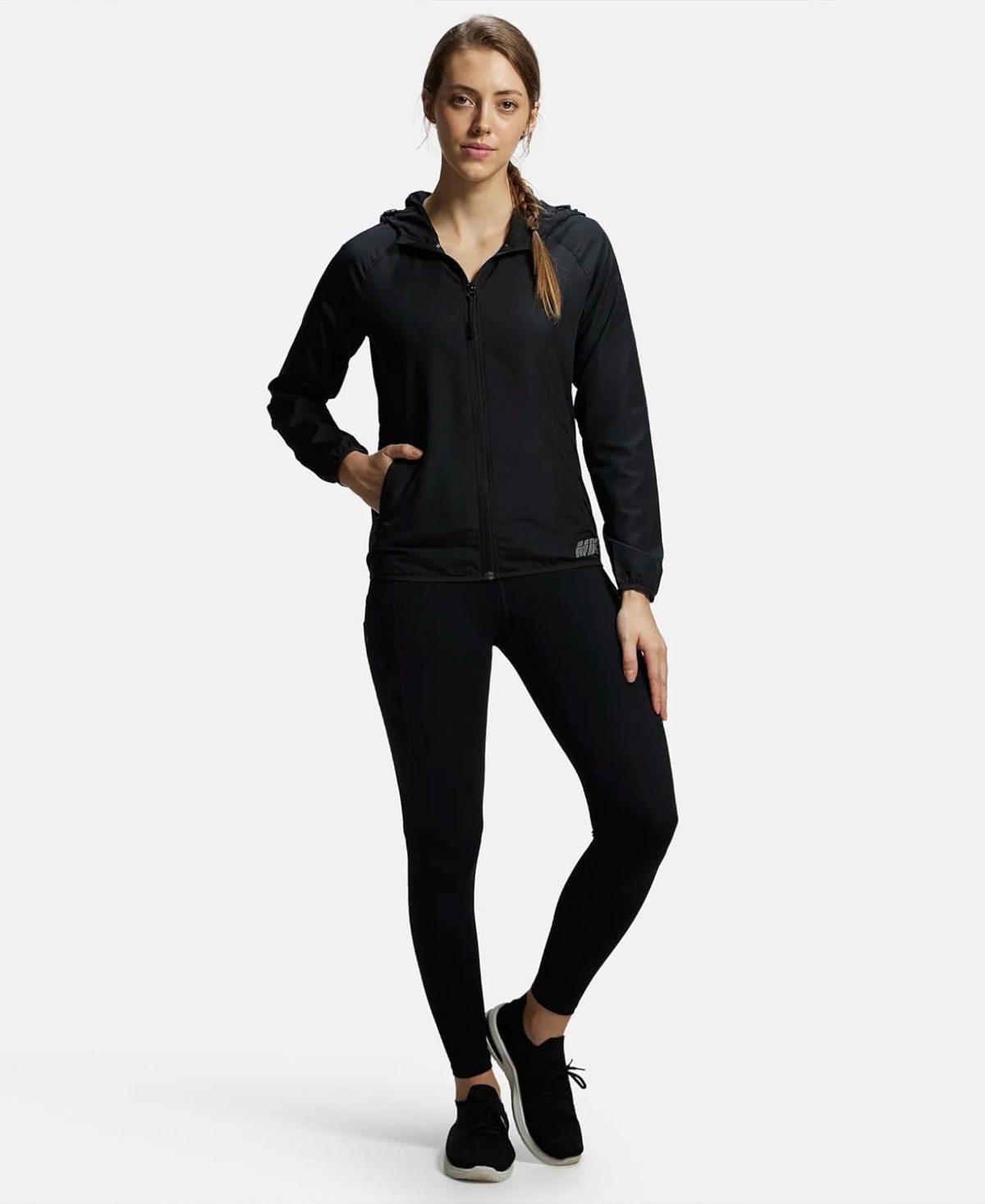 Jockey MW50 Women's Microfiber Fabric Relaxed Fit Raglan Styled Water Resistant Hoodie Jacket with Stay Dry Treatment - Image 4