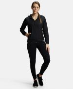 Jockey MW50 Women's Microfiber Fabric Relaxed Fit Raglan Styled Water Resistant Hoodie Jacket with Stay Dry Treatment - Image 4
