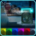 Drumstone 𝟏𝟓-𝐘𝐞𝐚𝐫 𝐖𝐚𝐫𝐫𝐚𝐧𝐭𝐲 -Desk Cooler Fan with 7 Color LED Light and 600ml Water Tank for Efficient Personal Cooling Anywhere | 1500mAh Battery with Up to 2 Hours Backup | Green - Image 7