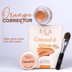 Mila Beauté Conceal It Pot | Enriched With SPF 15 and Vitamin E | Light Weight Concealer | Long Lasting Coverage | Natural Matte Finish | Covers All Skin Concerns | Easily Blendable Concealer (Orange Corrector) - Image 3