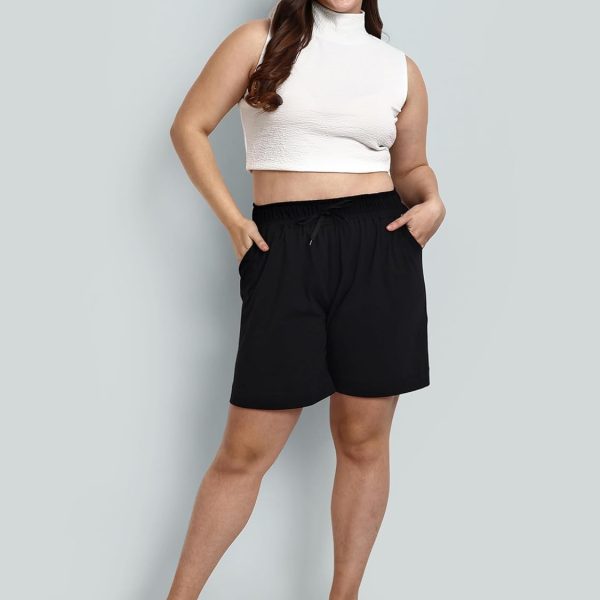 CUPID Plain Comfortable Plus Size Barmunda/Shorts for Sports, Yoga, Daily Use Gym, Night Wear, Casual Wear for Girls