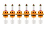 Exide Battery Compatible [NOT for Other Batteries] Inverter Battery Water Level Float Indicator Cap Set with Fumes Filtration - 1 Set of 6 Pieces for 1 Battery (Yellow-27 mm)